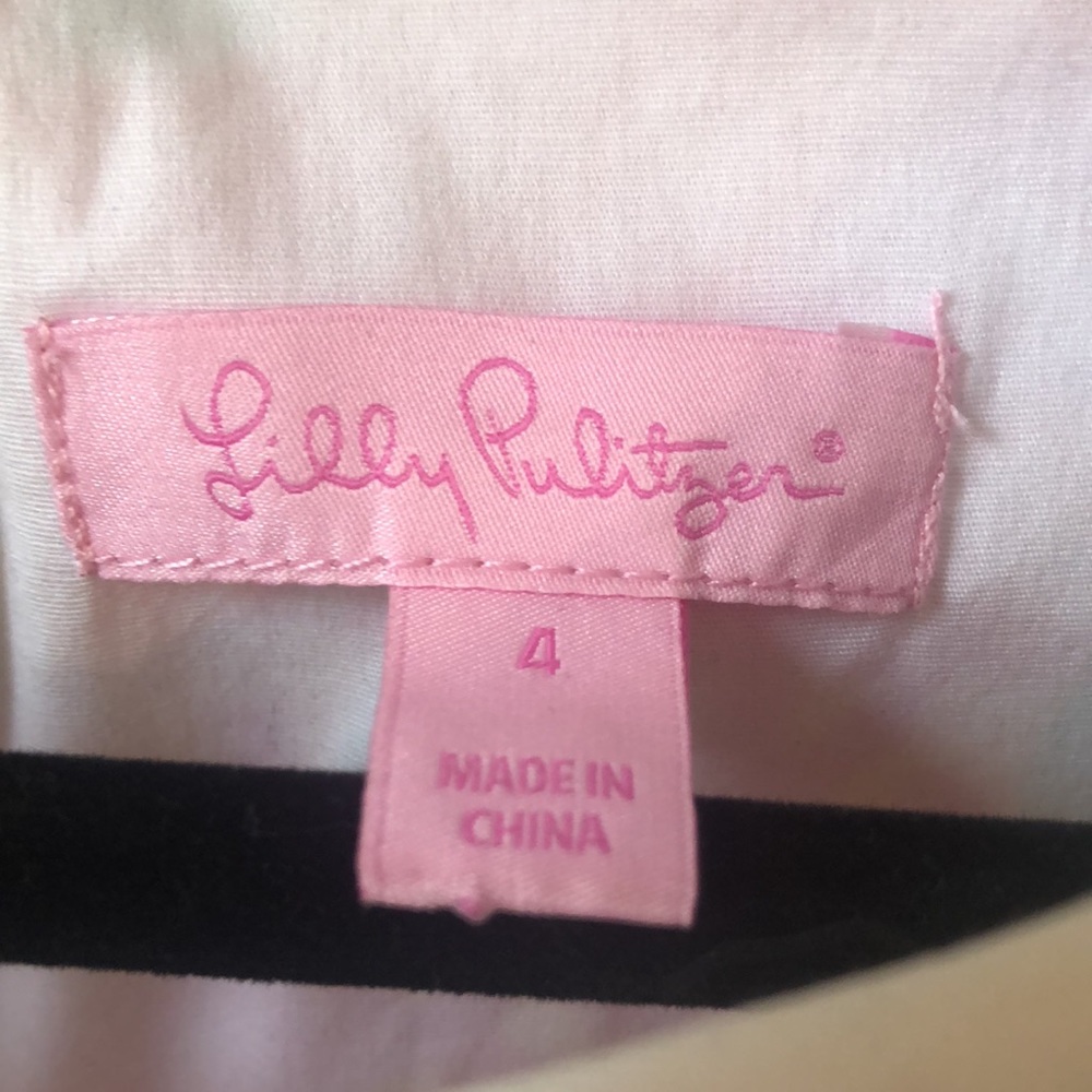 Lilly Pulitzer Pink Patchwork Shift Dress With Wh… - image 4